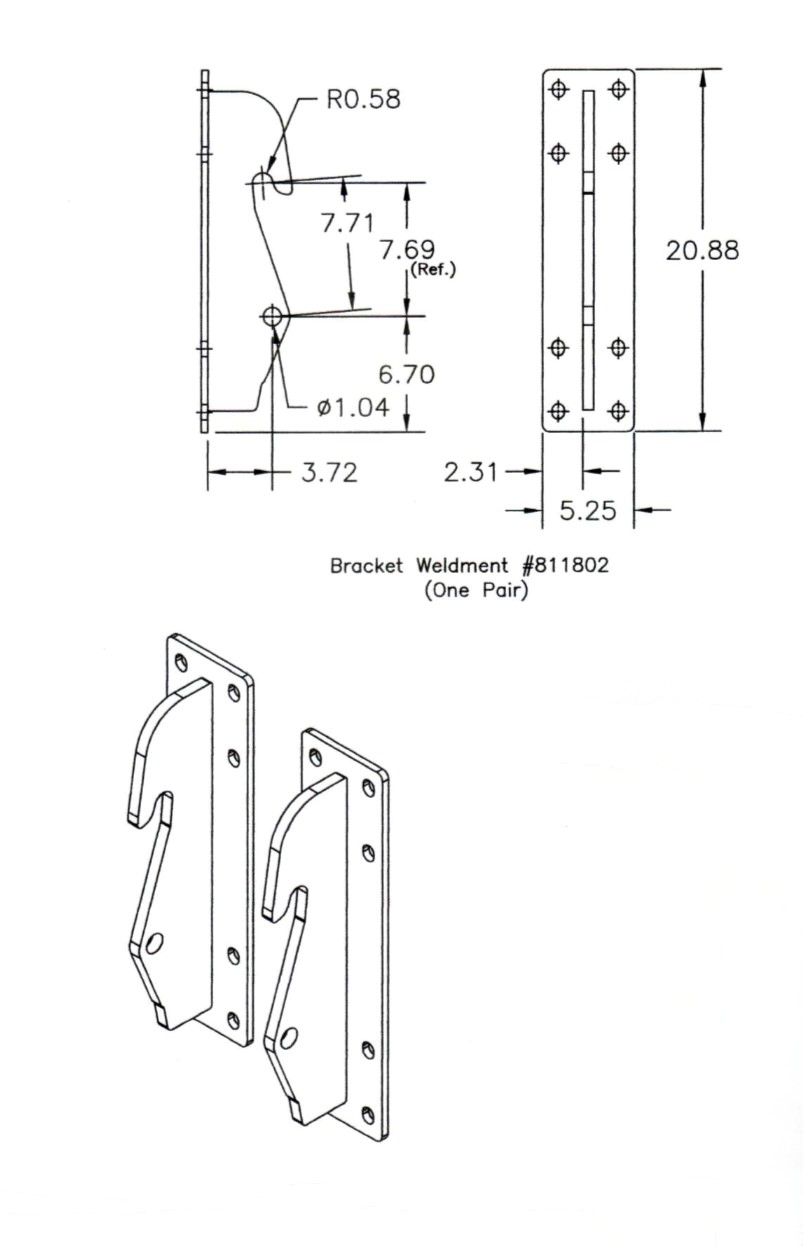 Interfacing brackets for Yanmar YL110 / YL210 loaders - Thumbs